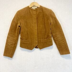 Vintage Corduroy Jacket Womens Sz 6 Brown Camel Equestrian Academia Victorian